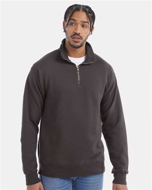 Garment-Dyed Quarter-Zip Sweatshirt