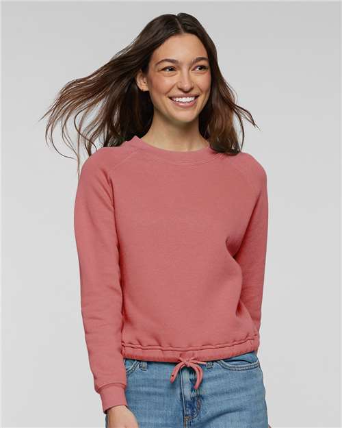 Women's Relaxed 3-End Boxy Fleece Crewneck Sweatshirt