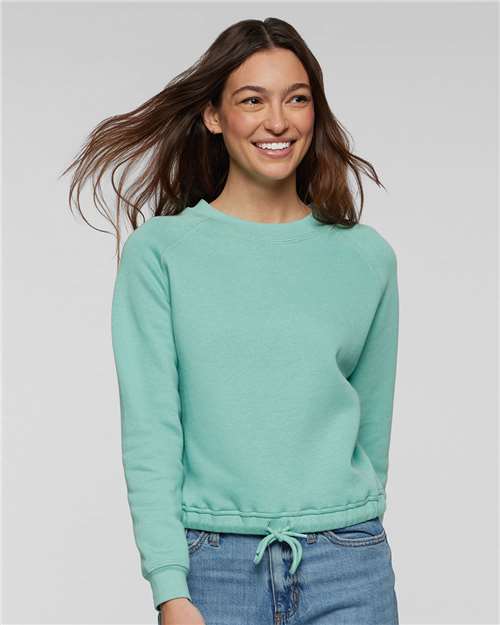 Women's Relaxed 3-End Boxy Fleece Crewneck Sweatshirt