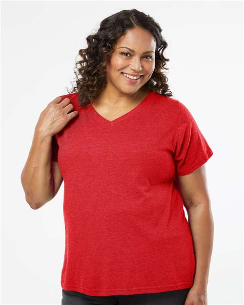 Curvy Collection Women's Fine Jersey V-Neck Tee