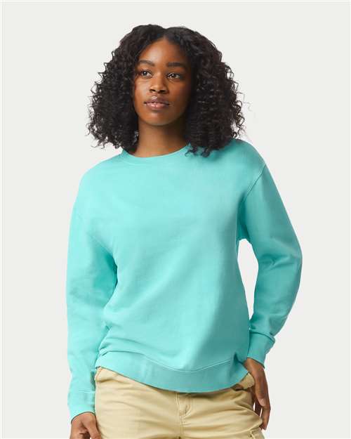 Garment-Dyed Lightweight Fleece Crewneck Sweatshirt