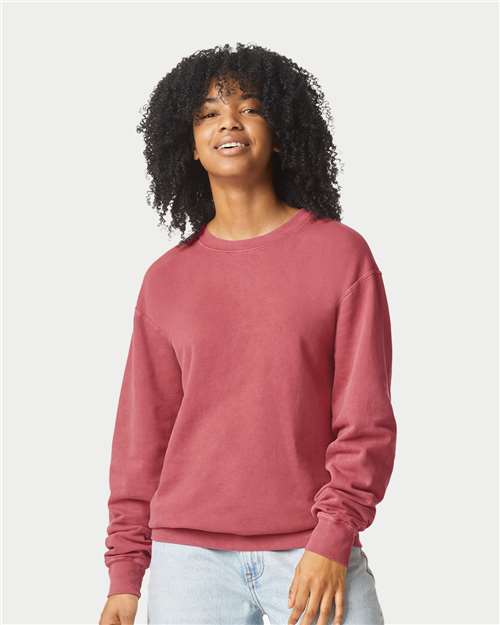 Garment-Dyed Lightweight Fleece Crewneck Sweatshirt