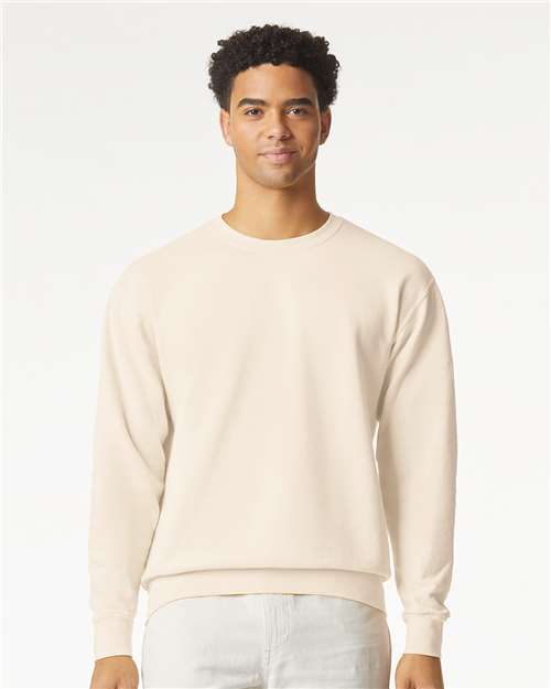 Garment-Dyed Lightweight Fleece Crewneck Sweatshirt