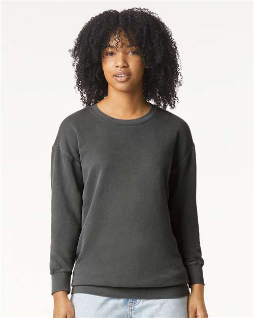 Garment-Dyed Lightweight Fleece Crewneck Sweatshirt