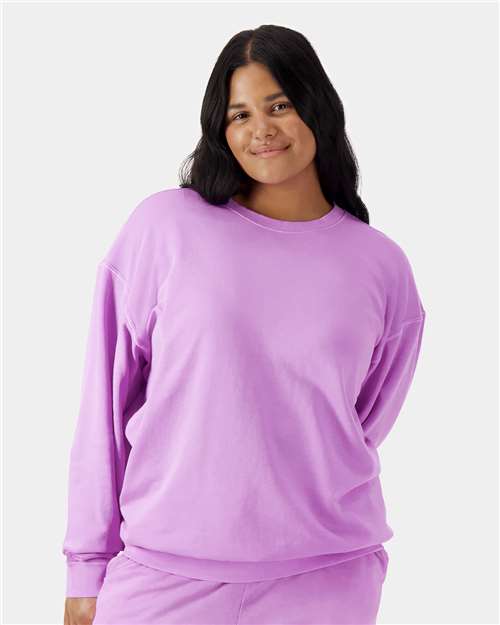 Garment-Dyed Lightweight Fleece Crewneck Sweatshirt