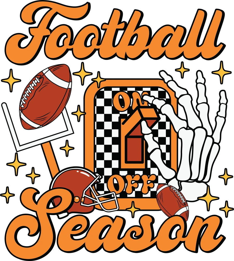 Football Skeleton DTF Transfer Ready to Press