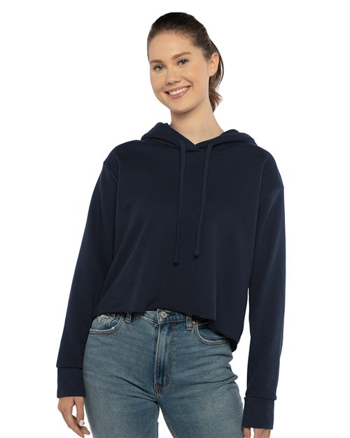 Women's Laguna Sueded Raw Edge Crop Hoodie