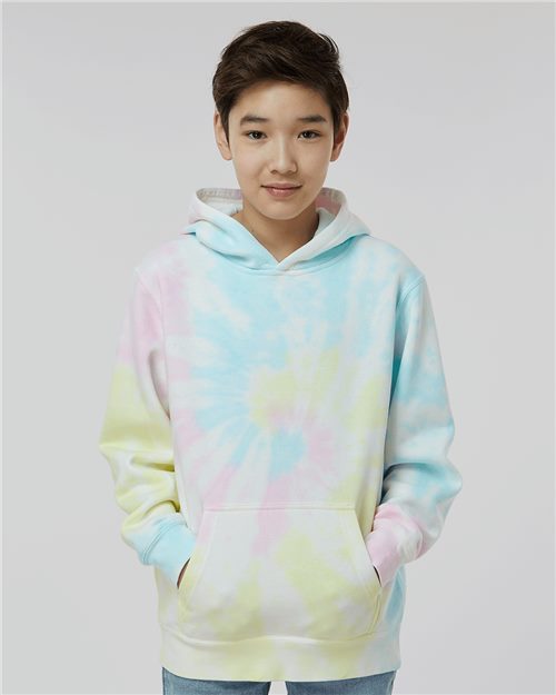 Youth Midweight Tie-Dyed Hooded Sweatshirt