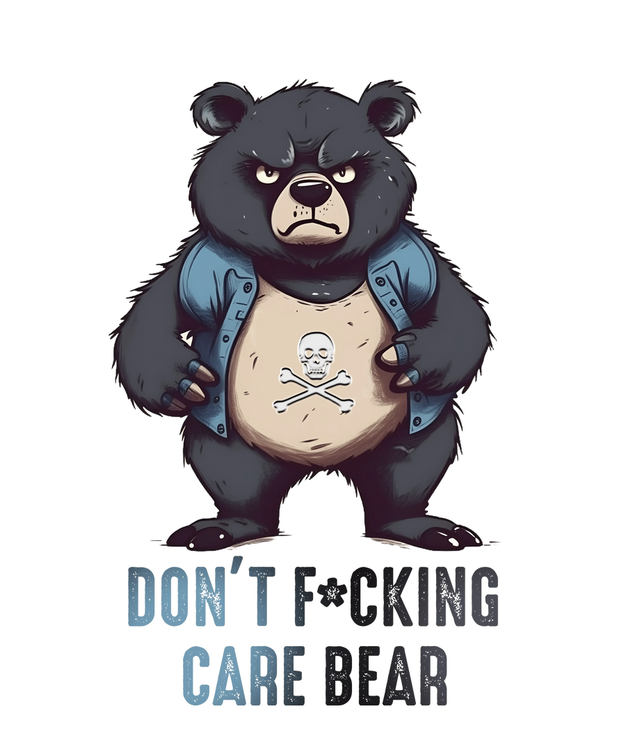 Cool Gangster Bear Design - DTF Ready To Press