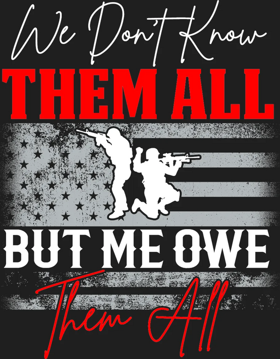 Patriotic Flag Them All DTF Transfer Ready to Press