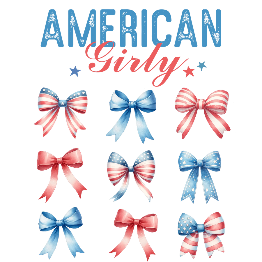 American Girly Design - DTF Ready To Press