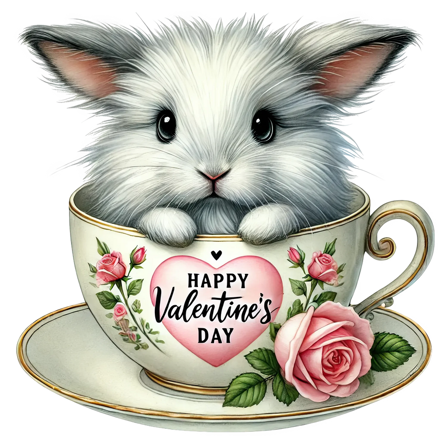 Happy Valentine's Day Bunny Love Design | DTF Center