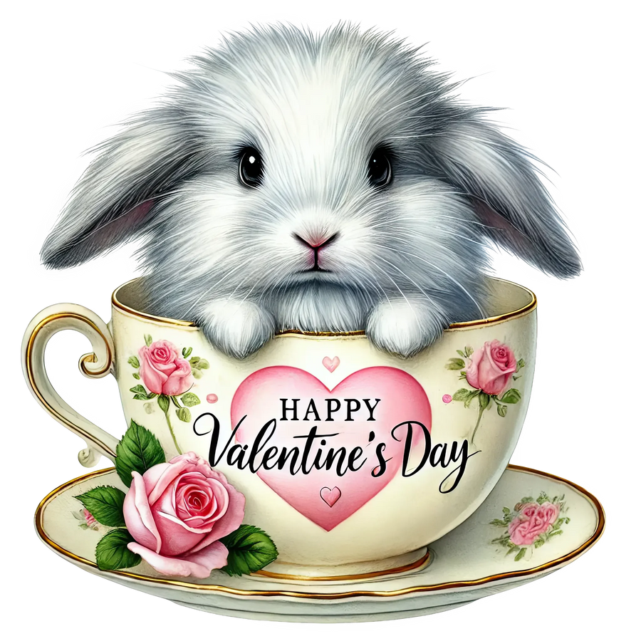 Happy Bunny Valentine's Day Design | DTF Center