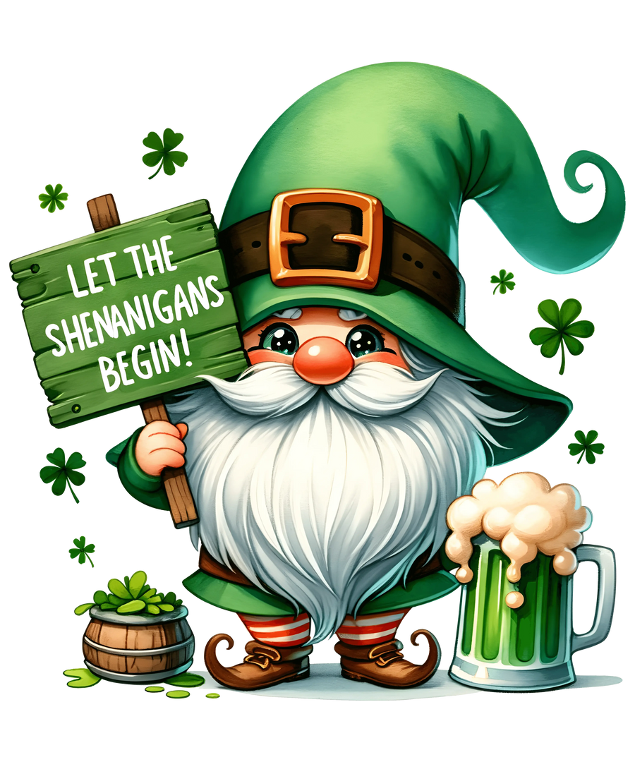 St Patricks Day Let The Shenanigans Begin Design - DTF Ready To Press