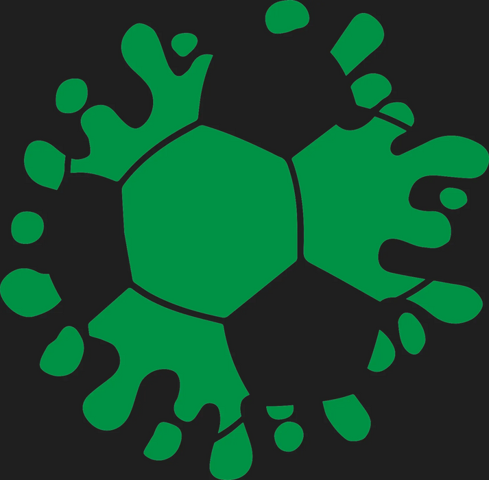DTF Transfer Ready to Press - Green Ink Splash