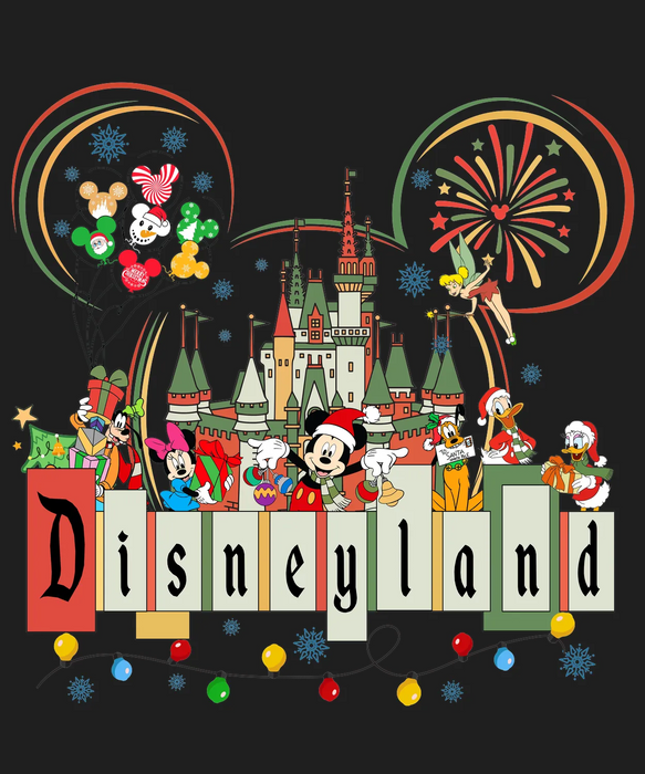 Disneyland Holiday Magic DTF Transfer Ready to Press