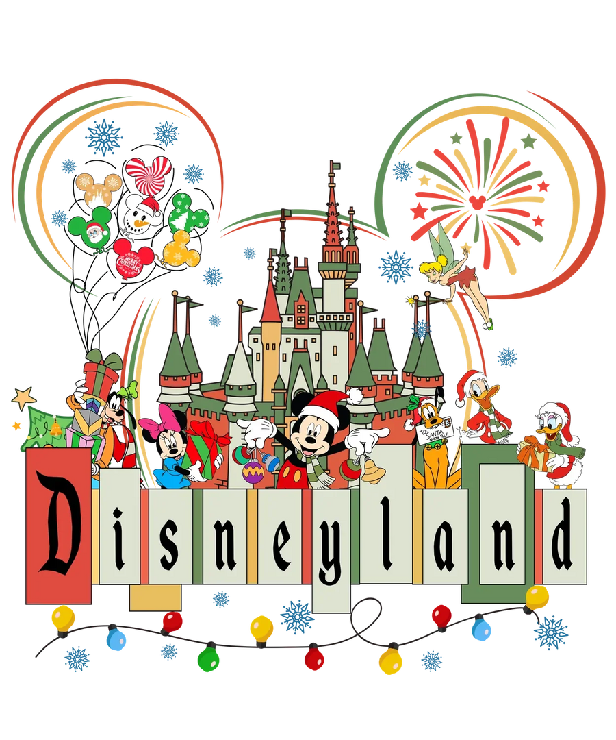 Disneyland Holiday Magic DTF Transfer Ready to Press
