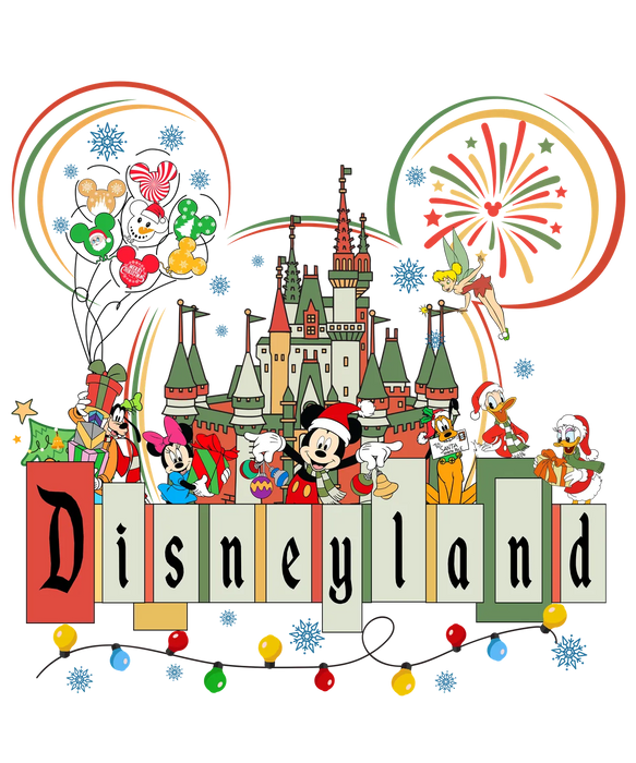 Disneyland Holiday Magic DTF Transfer Ready to Press