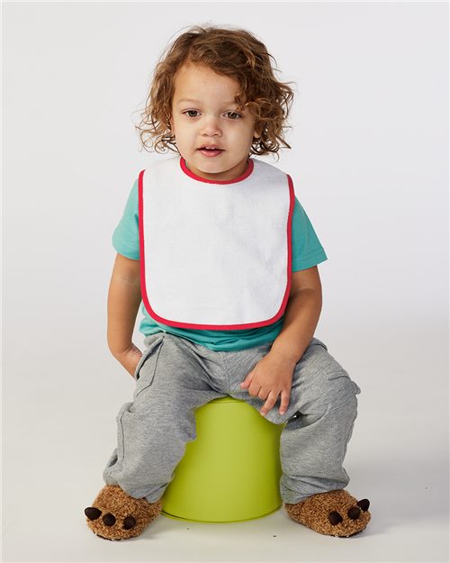 Infant Contrast Trim Terry Bib