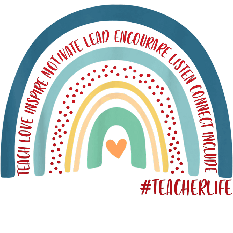Colorful Teacher Life Design - DTF Ready To Press
