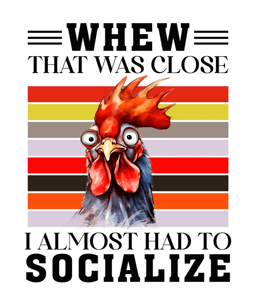 Funny Rooster Design - DTF Ready To Press