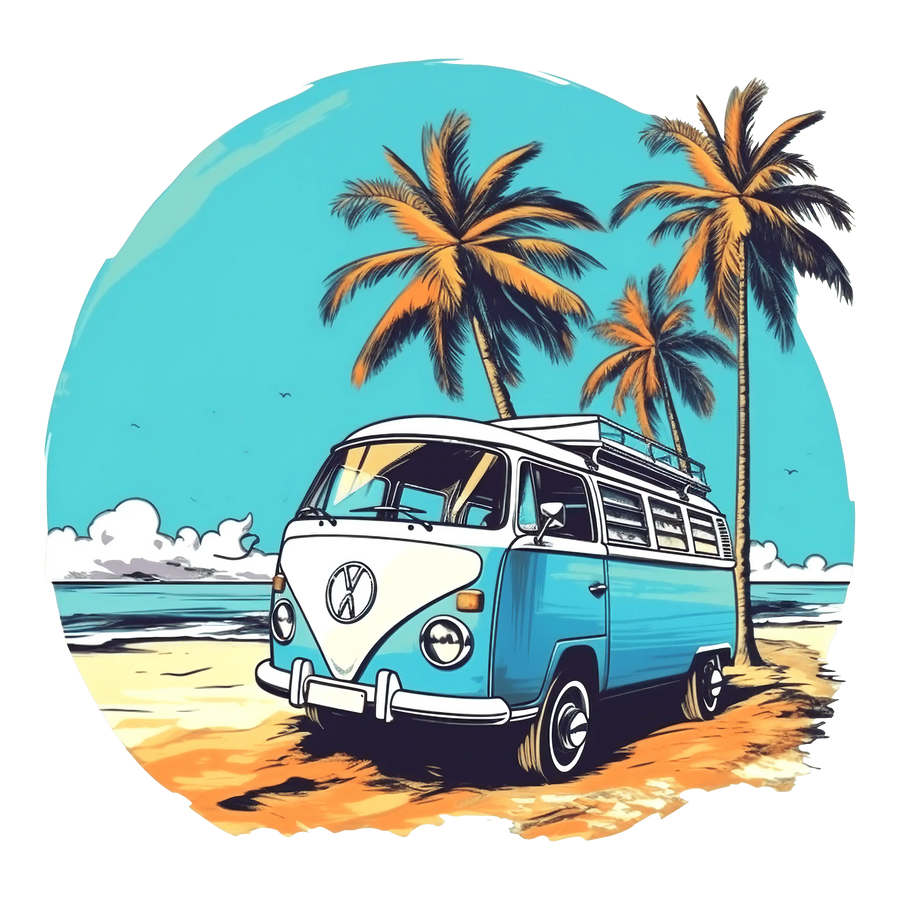 Retro Beach Trip Design - DTF Ready To Press