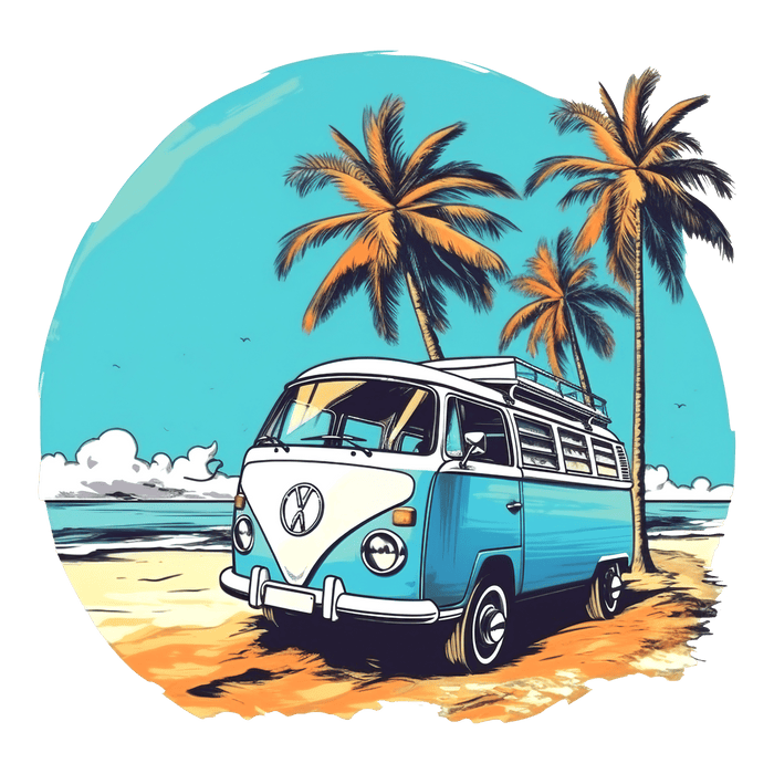 Retro Beach Trip Design - DTF Ready To Press