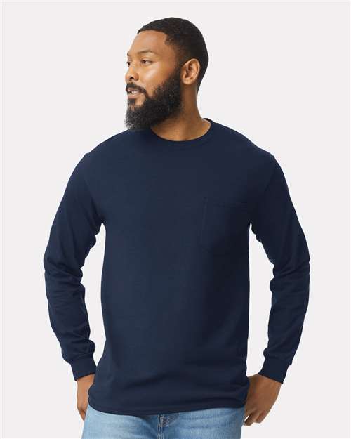 Ultra Cotton® Long Sleeve Pocket T-Shirt