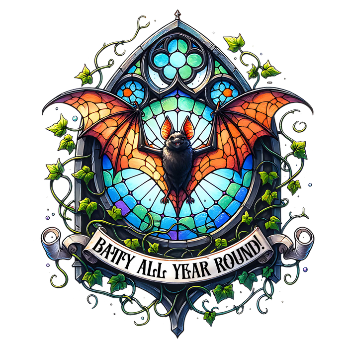 Gothic Batty All Year Round DTF Transfer Ready to Press