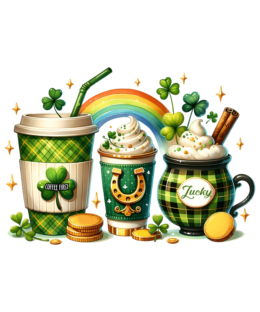 St Patricks Day Coffee Lover Design- DTF Ready To Press