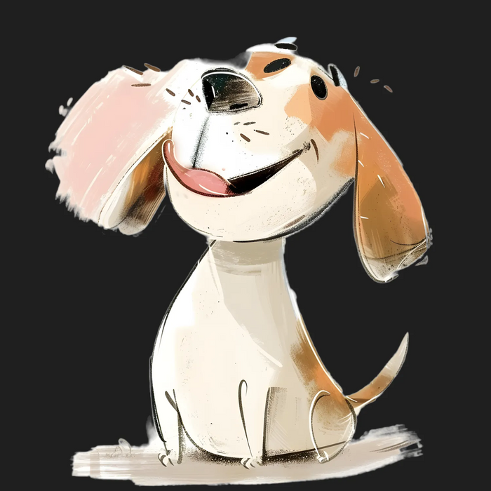 Sweet Happy Puppy Dog DTF Transfer Ready to Press