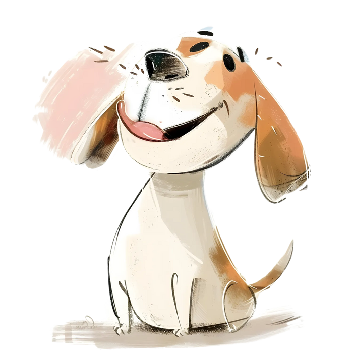 Sweet Happy Puppy Dog DTF Transfer Ready to Press