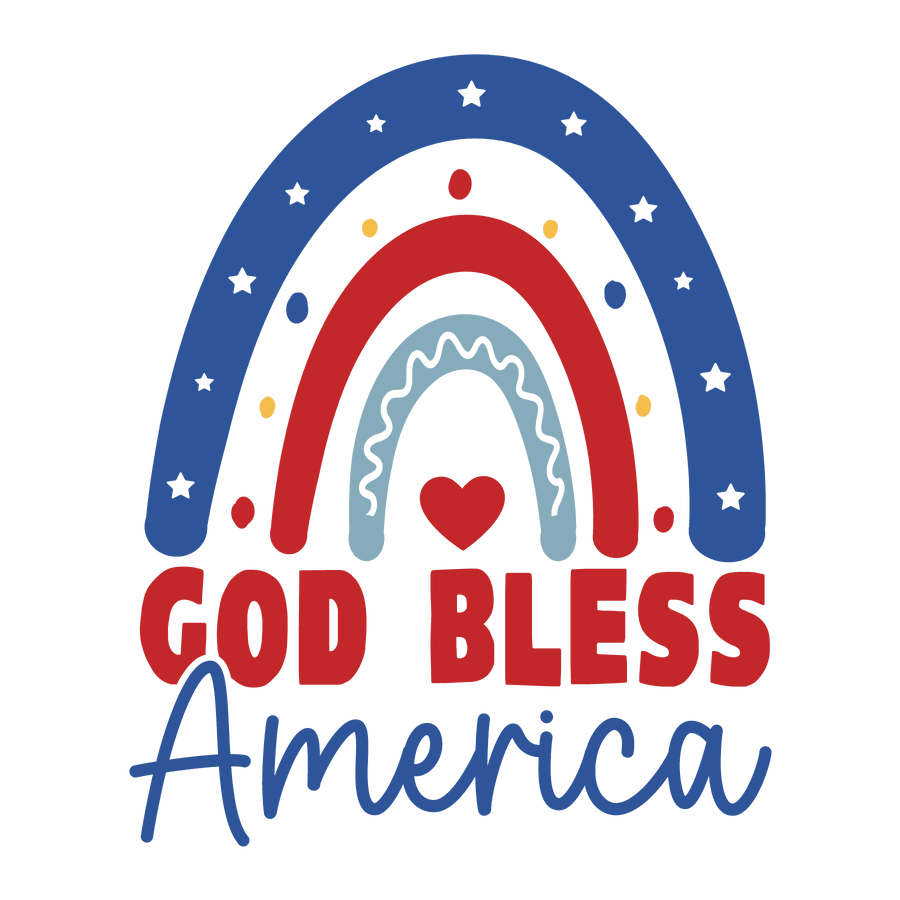 God Bless America Design - DTF Ready To Press