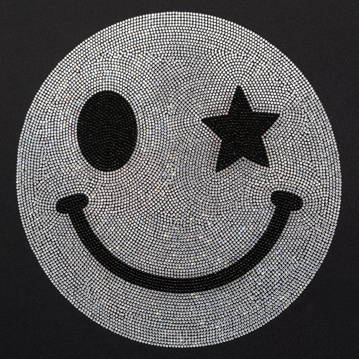 Smiley Face Rhinestone Ready to Press Design