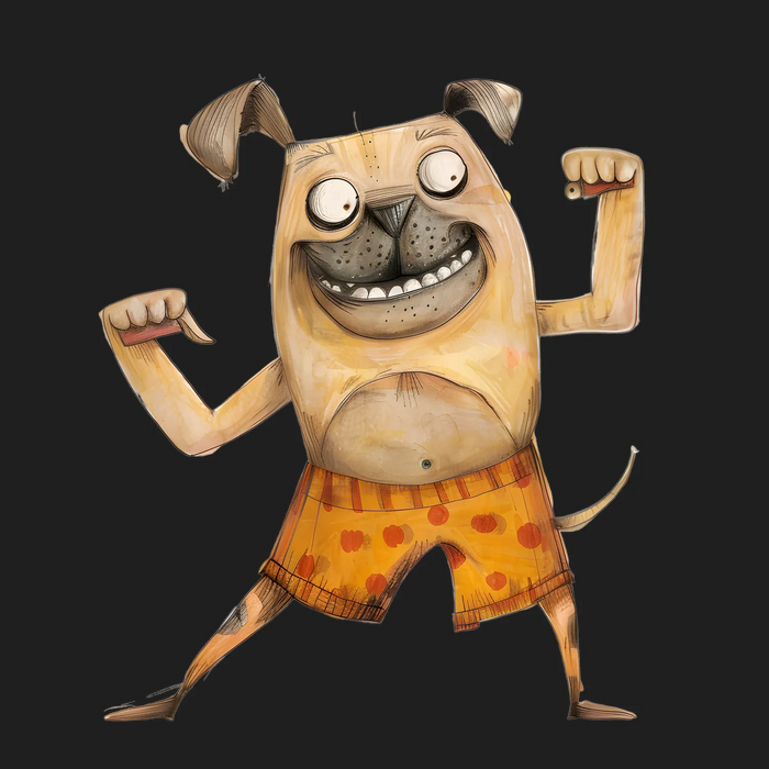 Cheerful Beach Dog DTF Transfer Ready to Press