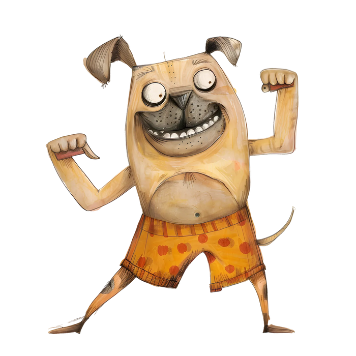 Cheerful Beach Dog DTF Transfer Ready to Press