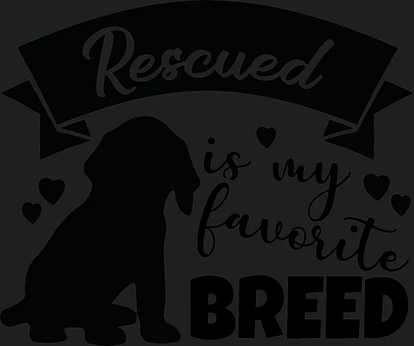 Rescued Dog DTF Transfer Ready to Press