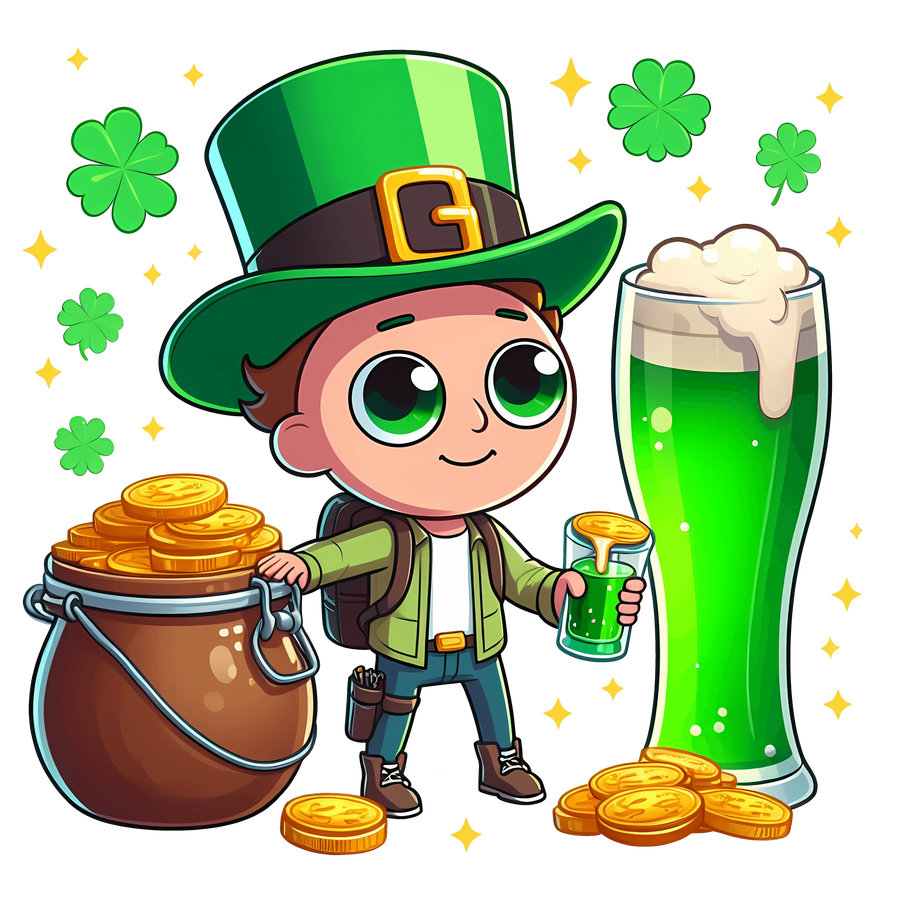 Morty Beer Drink Saint Patrick's Design - DTF Ready To Press