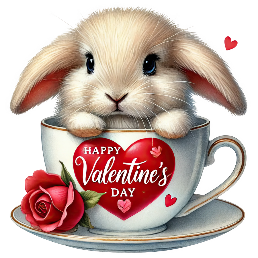 Happy Valentine's Day Bunny Design | DTF Center