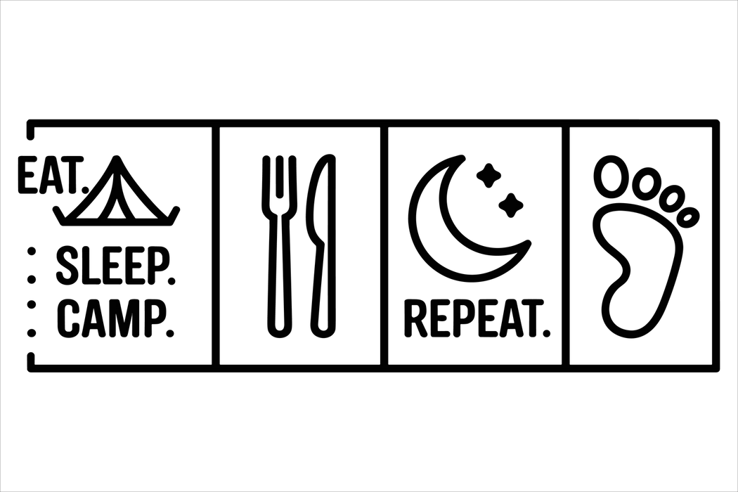 Camping Lifestyle DTF Transfer Ready to Press