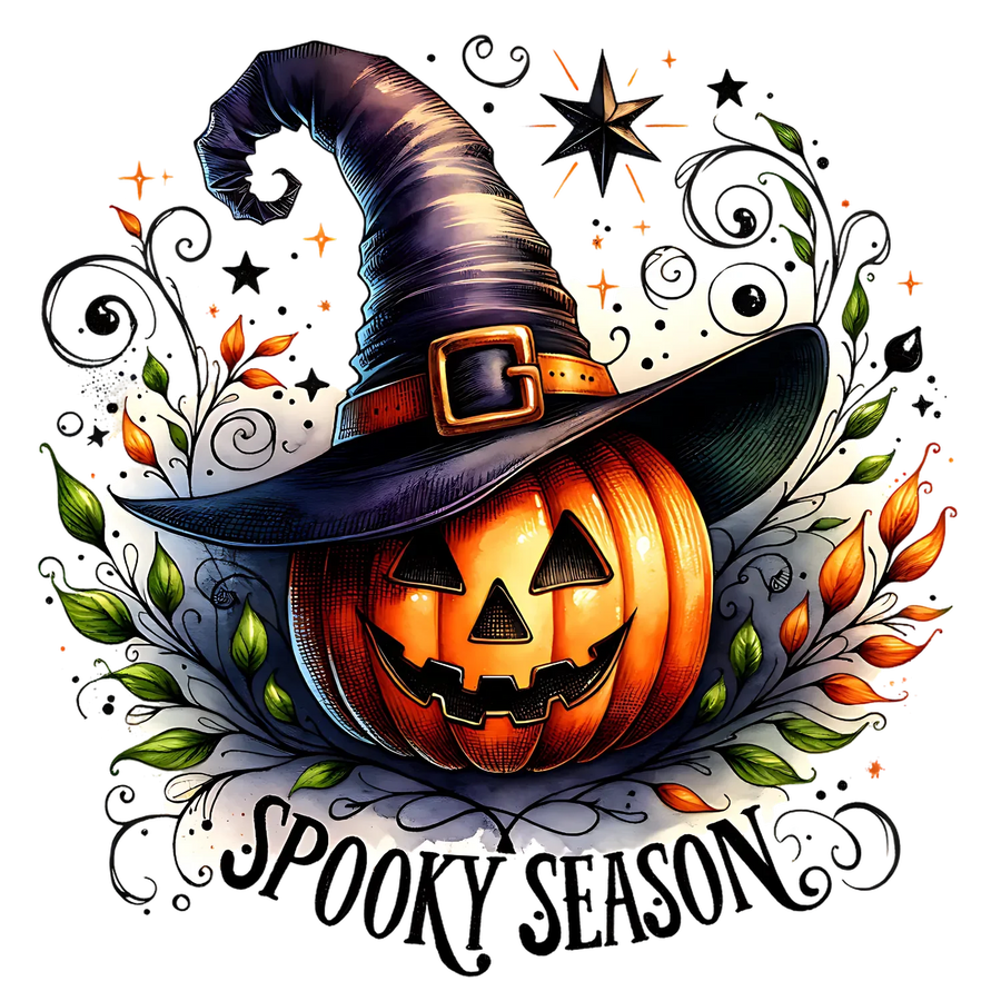 Halloween Kürbis DTF Transfer Bügelfertig