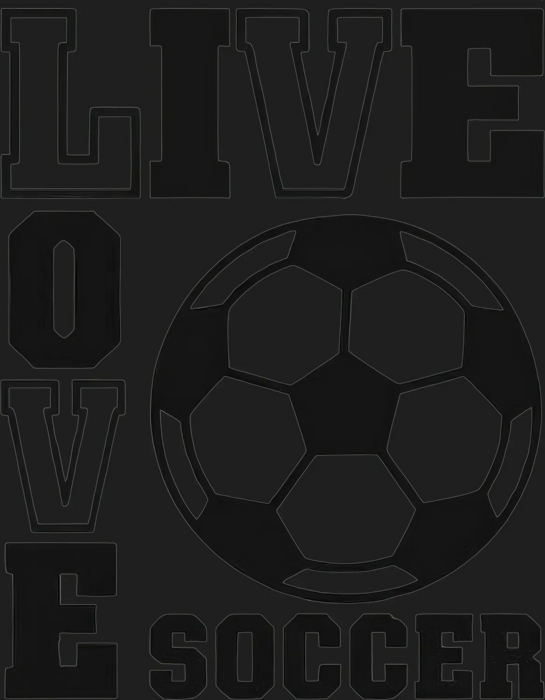 Fußballliebe DTF-Transfer bereit zum Aufpressen