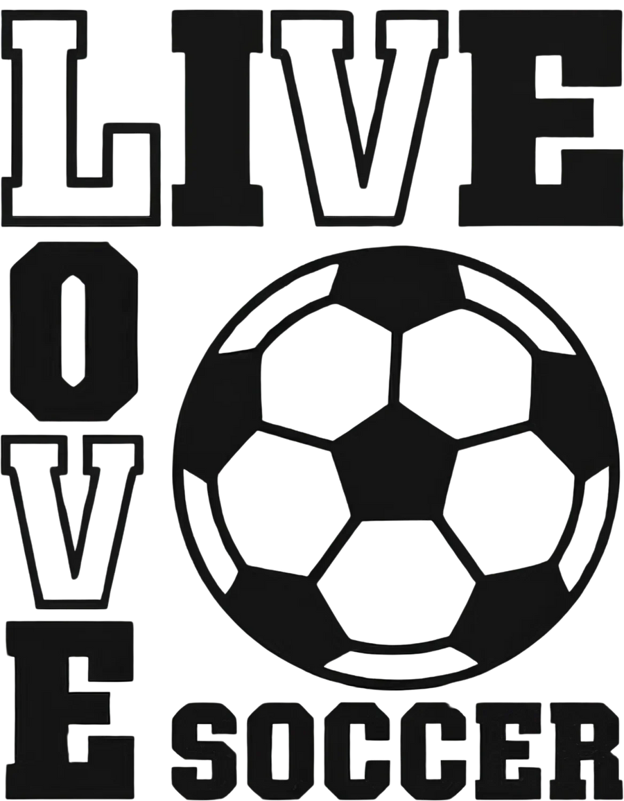 Soccer Love DTF Transfer Ready to Press