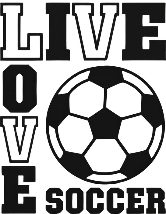 Fußballliebe DTF-Transfer bereit zum Aufpressen
