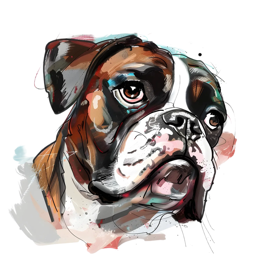 Dog Portrait DTF Transfer Ready to Press