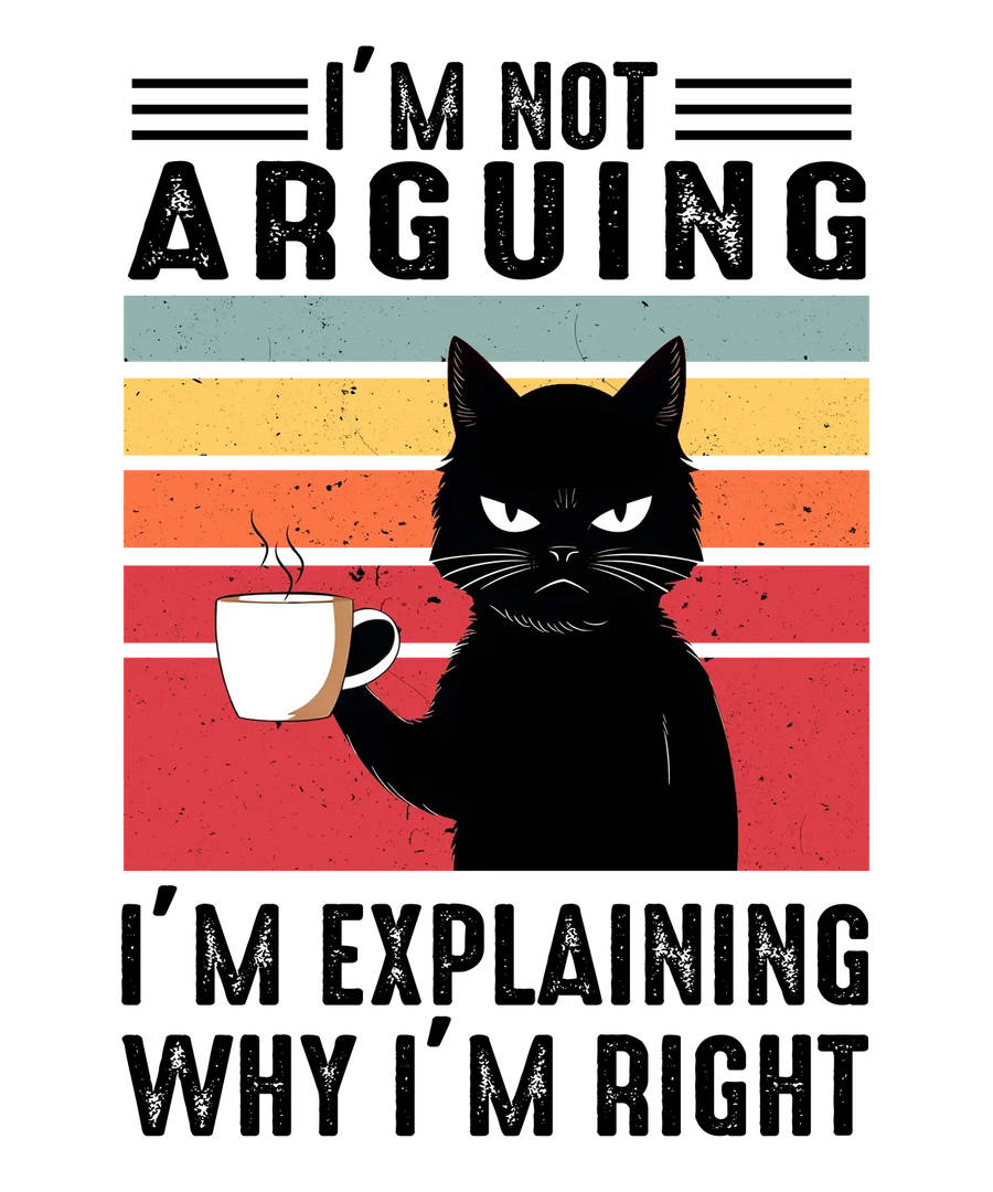 Grumpy Cat Kaffeetasse DTF Transfer bügelfertig