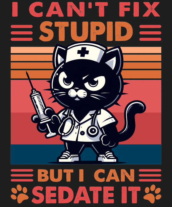 Nurse Cat DTF Transfer Ready to Press