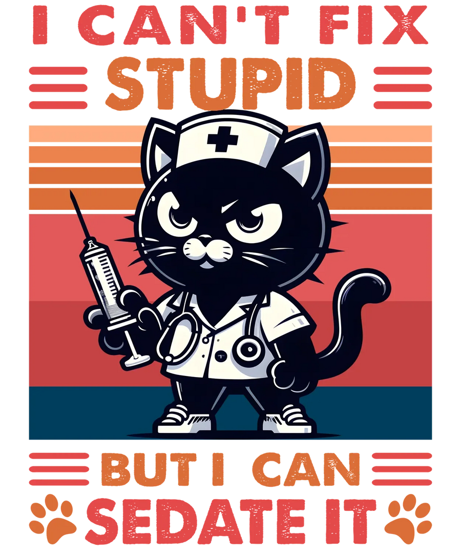 Nurse Cat DTF Transfer Ready to Press
