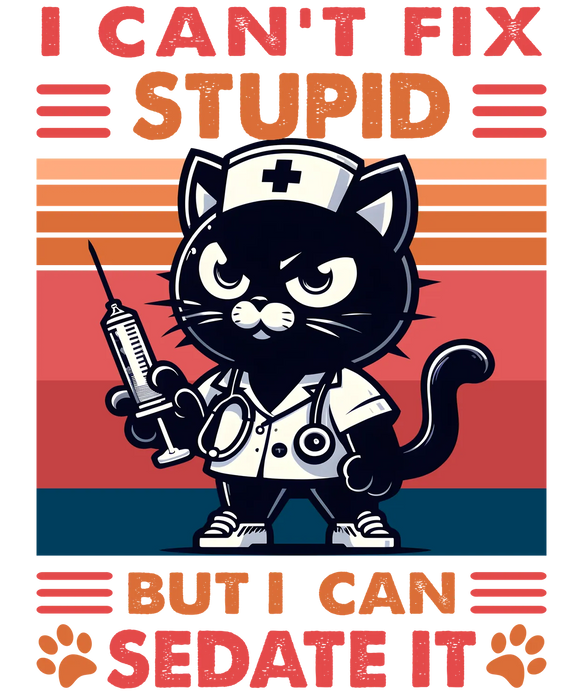 Nurse Cat DTF Transfer Ready to Press