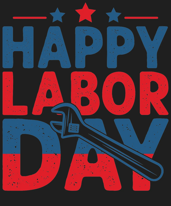 Labor Day DTF Print with Wrench Graphic